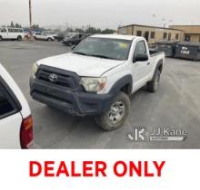 2014 Toyota Tacoma Pickup Truck Runs & Moves, Must Be Towed , Runs Rough, Maintenance Light Is On , 