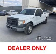 2013 Ford F150 4x4 Extended-Cab Pickup Truck Runs & Moves, Check Engine Light On, Battery Terminals 