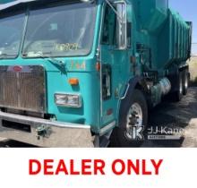 2005 Peterbilt 320 Side Load Recycling Truck, Pete 3 Axle Side Loader Dealer Only Runs and Moves par