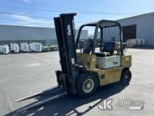 (Brookings, OR) 1986 Yale GP050 Rubber Tired Forklift Runs, Moves & Operates