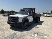 2016 Ford F450 Dump Truck Runs, Moves & PTO Engages) (Dump Does Not Operate, Check Engine Light On, 