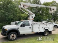 (Neenah, WI) Versalift SST37ENH, Articulating & Telescopic Bucket Truck center mounted on 2008 Ford