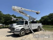 (Northlake, TX) Altec AM55E-MH, Over-Center Material Handling Bucket Truck rear mounted on 2014 Frei