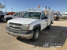 (Waxahachie, TX) 2003 Chevrolet Silverado 2500HD Enclosed Service Truck Runs & Moves, Check Engine L