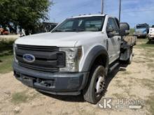 2018 Ford F550 Flatbed Truck Runs & Moves) (Check Engine Light On, Abs Light On) (Seller States: Nee