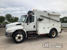 2011 International 4300 DuraStar Enclosed Utility Truck Runs, Moves, PTO Engages, Compressor Operate