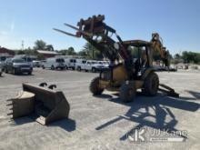 Caterpillar 420D 4x4 Tractor Loader Backhoe, Selling with front bucket, forks, rear bucket, and rear