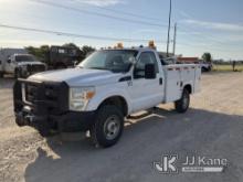 2012 Ford F350 4x4 Service Truck Runs & Moves, Check Engine Light On