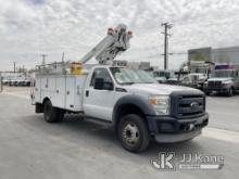 Altec AT200A, , 2013 Ford F450 Service Truck Runs, Moves, Onan Generator Operates, Aerial Device Ope