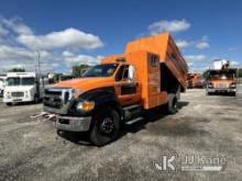 2012 Ford F750 Chipper Dump Truck Runs Moves & Dump Operates, Check Engine Light On, Body & Rust Dam