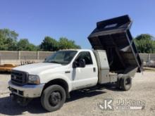 2004 Ford F450 4x4 Dump Truck Runs Moves & Dump Operates, Body & Rust Daamge