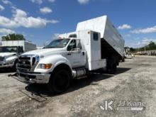 2013 Ford F750 Chipper Dump Truck Runs Moves & Dump Operates, ABS Light On, Wrench Light On, Check E
