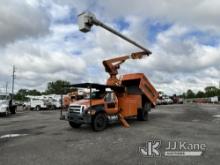 Altec LR760E70, Over-Center Elevator Bucket Truck mounted behind cab on 2013 Ford F750 Chipper Dump 