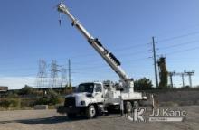 Altec D3060A-TR, Digger Derrick rear mounted on 2013 Freightliner 114SD T/A Flatbed Utility Truck Ru