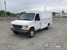 2007 Ford E350 Enclosed Service Van Runs & Moves, Body & Rust Damage, Crack in windshield