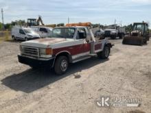 1989 Ford F450 Tow Truck Runs & Moves, Body & Rust Damage