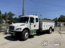 (Indianapolis, IN) 2019 Freightliner M2 106 Extended-Cab Utility Truck Runs & Moves) (Boom Removed,