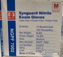(Las Vegas, NV) (05) Pallets Synguard Nitrile Exam Gloves PF Size Medium. Approx. 90 Cases Per Palle