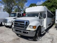 (Miami, FL) 2015 Ford F650 Passenger Bus Runs.  Will Not Stay Idle. Body Damage. (Seller States Fuel