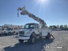 Altec DM45-BR, Digger Derrick rear mounted on 2013 Freightliner M2 106 4x4 Utility Truck Runs, Moves
