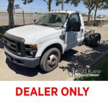 (Dixon, CA) 2008 Ford F350 Cab & Chassis Runs & Moves) (Missing Brake Lights. Missing Truck Bed