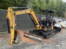 2022 Caterpillar 305E2 Mini Hydraulic Excavator Wrecked, Broken Hyd Lines