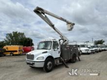 (Plymouth Meeting, PA) Terex/HiRanger SC45, Over-Center Bucket Truck center mounted on 2014 Freightl