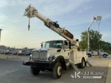 (Fort Wayne, IN) Altec DM47B-TR, Digger Derrick rear mounted on 2017 International 7300 4x4 Utility