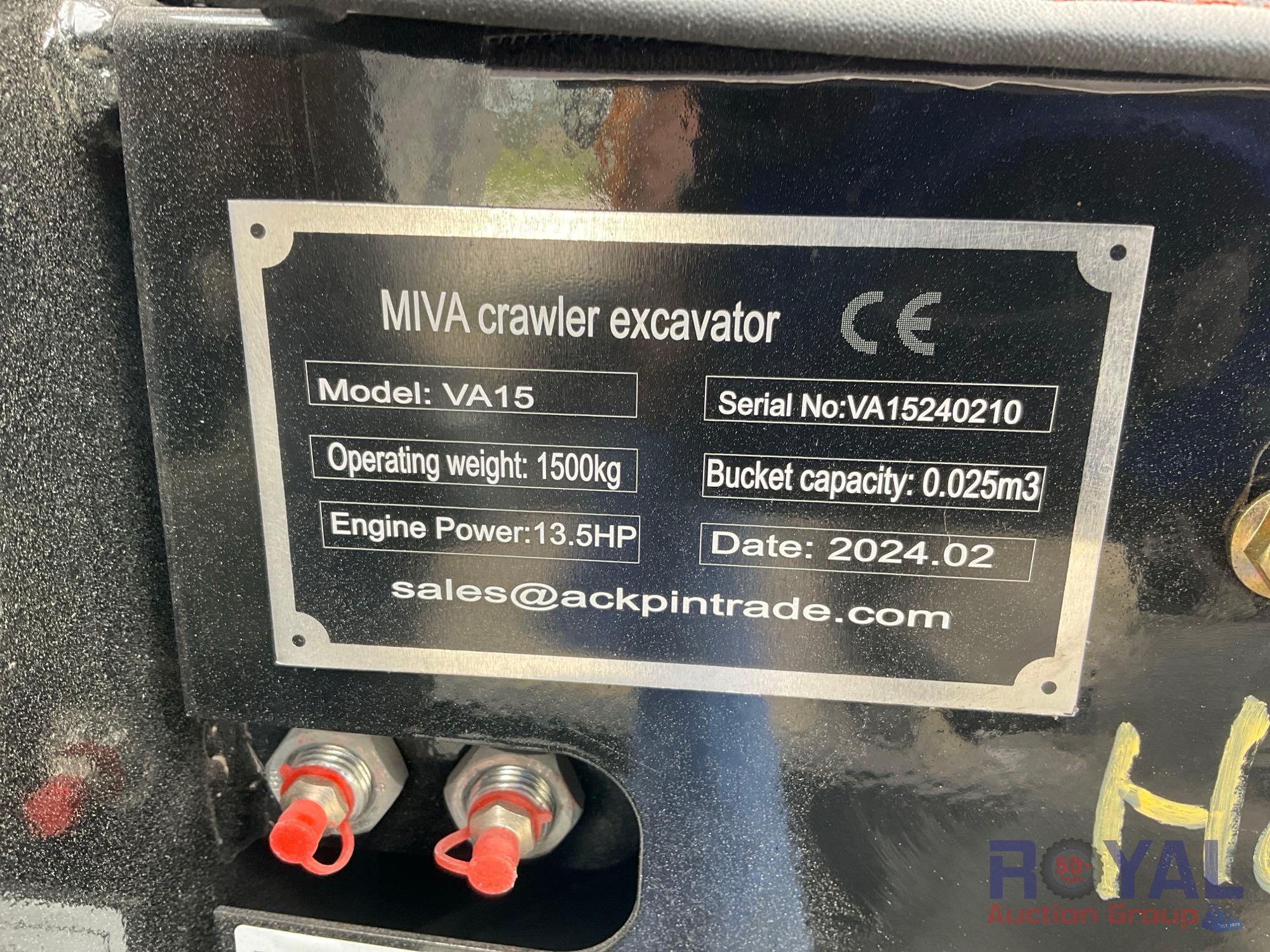 2024 Miva VA15 Mini Excavator