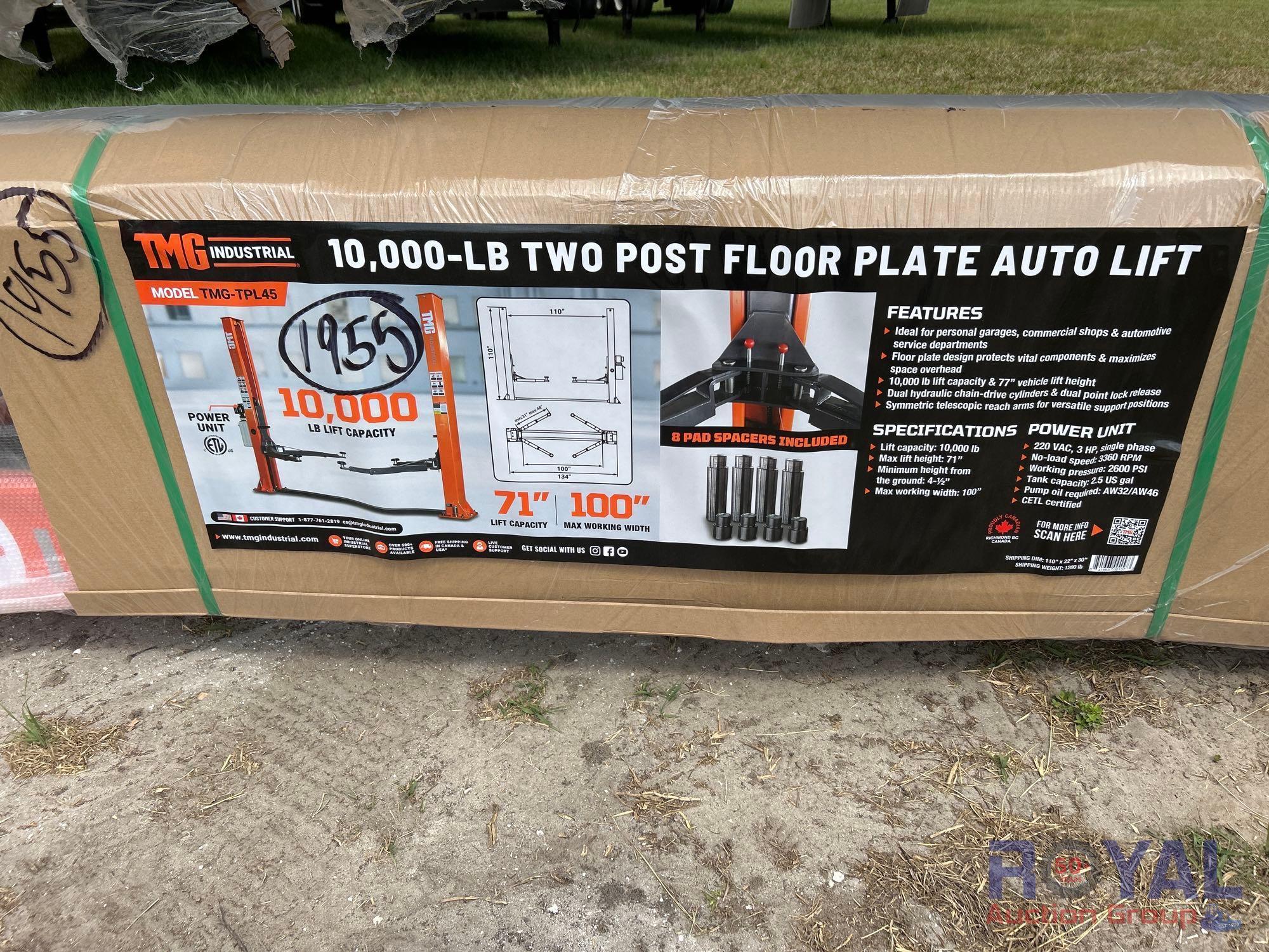 2024 TMG-TPL45 10,000lbs Two Post Floor Plate Auto Lift
