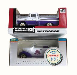 Toy Scale Models (2), A Liberty Classics 1937 Chevrolet Bank & 1957 Dodge &