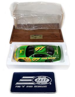 Ertl John Deere Motorsports, w/display case, Ser. # 3608, MIB, 16" L.