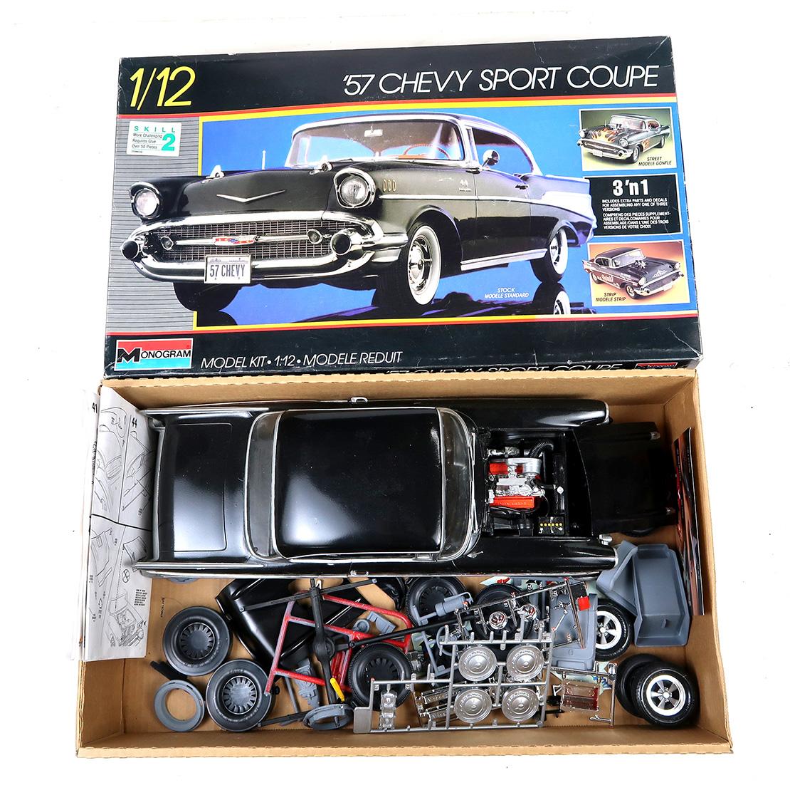 Toy Scale Models (4), Monogram, 1957 Chevy Sport Coupe, 1948 Ford Coupe, 19