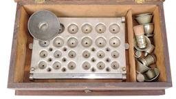 Apothecary Pill Making Equipment (2), Morstadt Cachet press in wood case w/