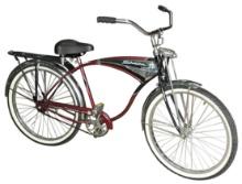 Bicycle Schwinn Cruiser Deluxe, retro style w/spring fork & whitewall ballo