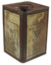 Petroliana Oil Can, Polarine 5 gal tin w/litho labels for Standard Oil Co.,