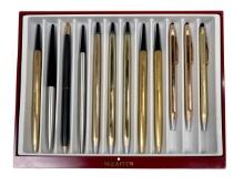 12 Parker & Cross Pens & Pencils, 8 Assorted Parker Desk Pens W/1 Matching