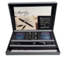 Sheaffer Triumph Calligraphy Pen Set, Fountain Pen W/3 Different Inlaid V N