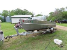 1960 ACB 18ft Aluminum Boat with 80hp Mercury Motor and Trailer