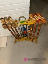 basement vintage croquet set