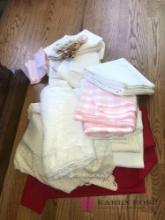 Lace/cloth linens table clothes/napkins