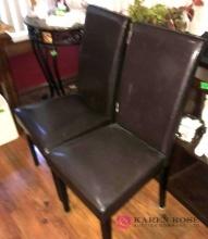 2- black chairs
