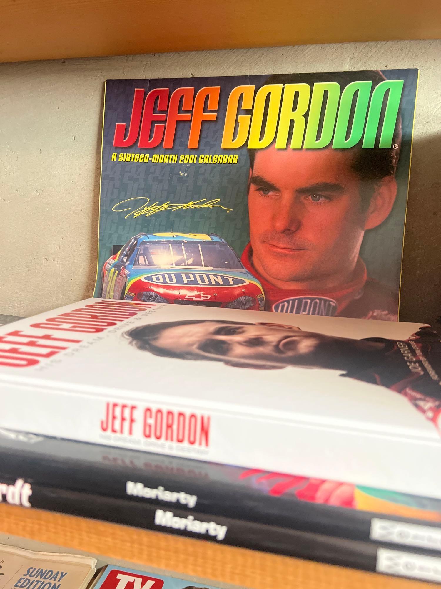 NASCAR books, magazines, and miscellaneous and basement