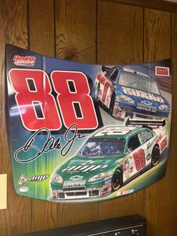 NASCAR #88 Dale Junior car hood plaque in basement