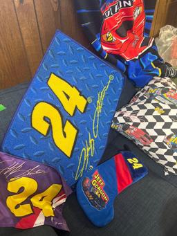 NASCAR Jeff Gordon banner pillow rug and more in basement