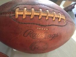 5- vintage full size footballs