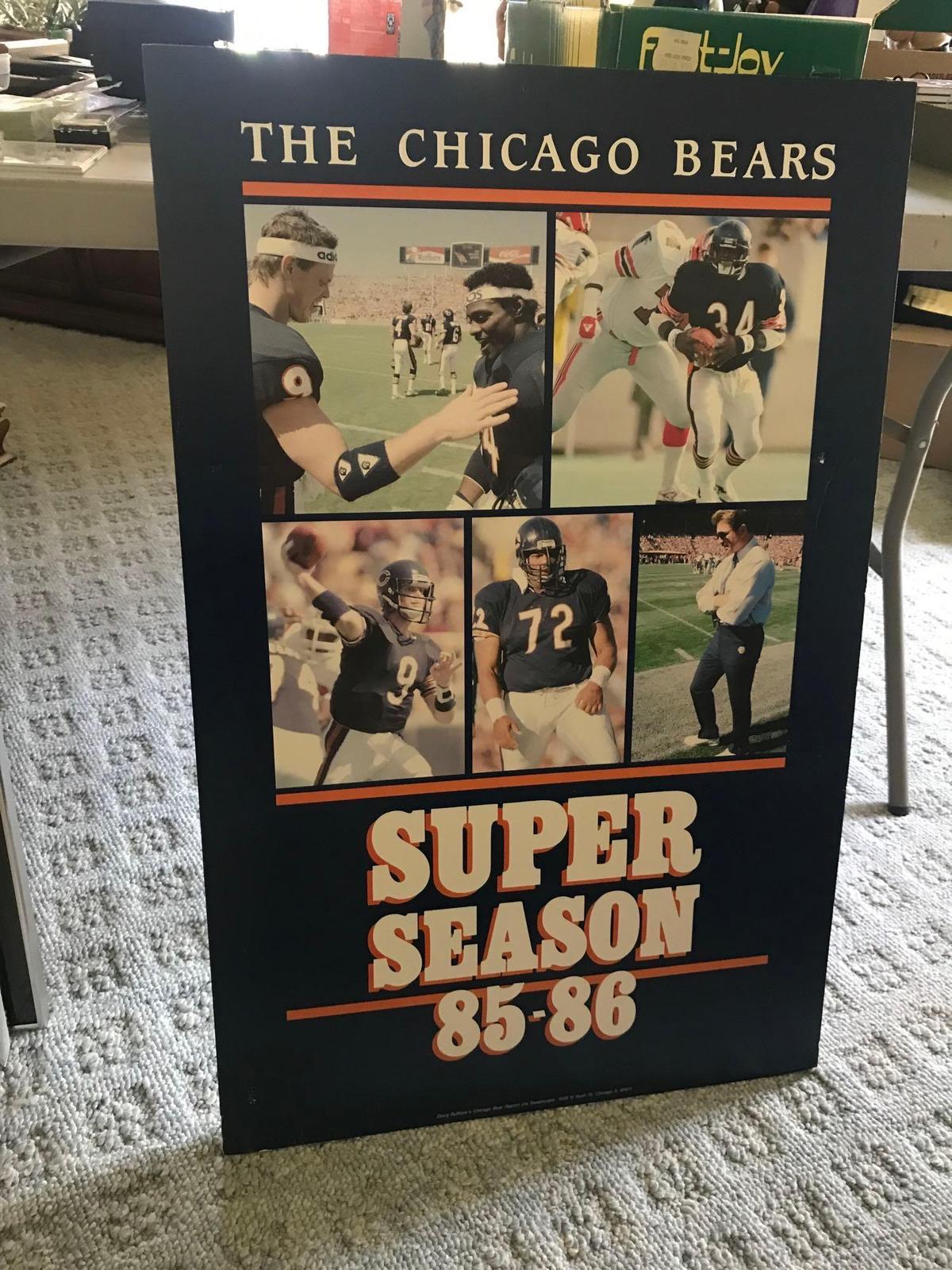 Framed Chicago bears super season 85-86 34 in 21 in