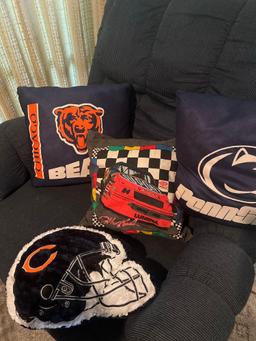 Bears PennState and NASCAR pillows