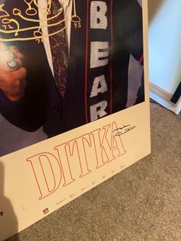 Signed Bears Ditka poster