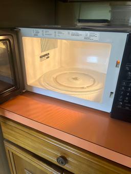 microwave in kitchen